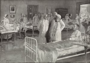 Visita de Francisco José de Austria a un hospital militar en Viena de Wilhelm Gause